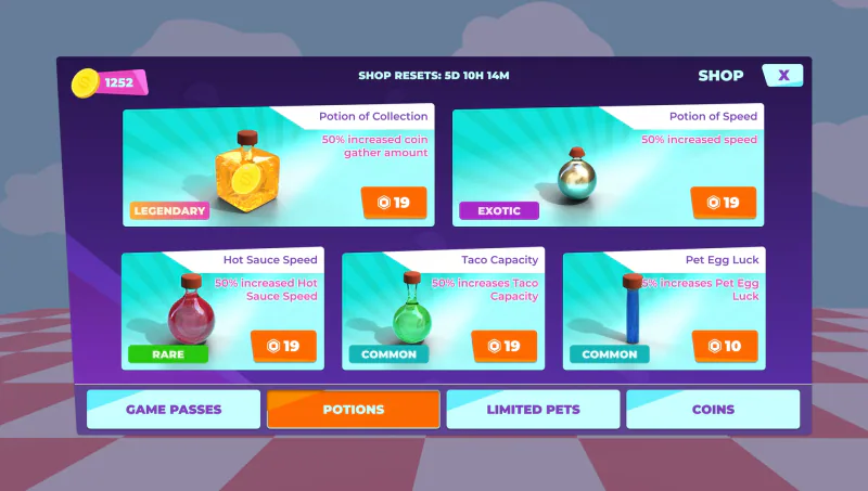 Raining Tacos UI/UX Design - Roblox Game — image 21