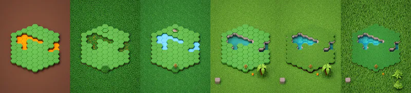 First quick blockout and water tests. Also I had this idea to make the level dense with foliage but at the same time keeping it readable.