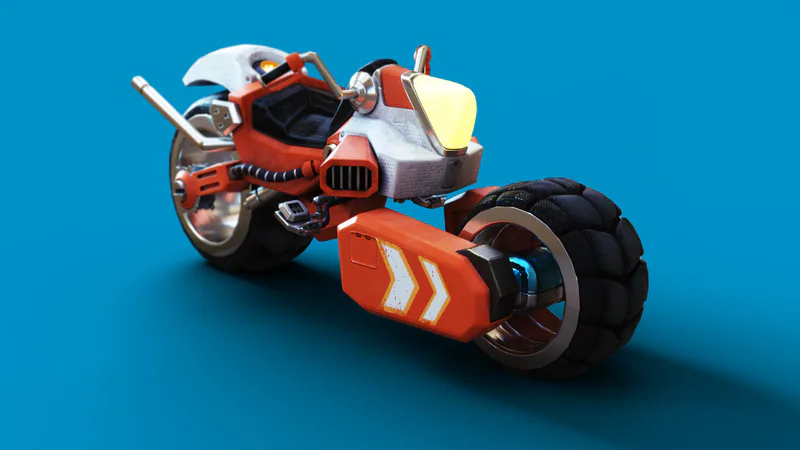 Futuristic Motorcycle WIP2 — image 1