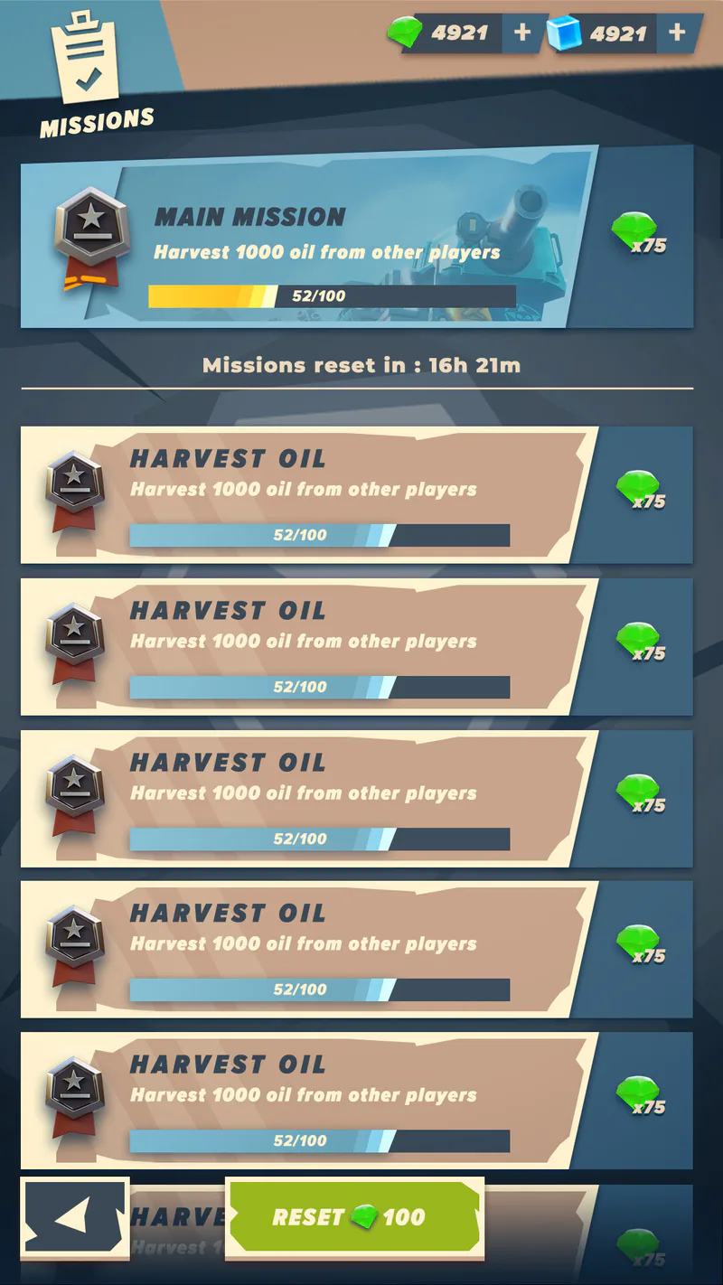 Mission Screen